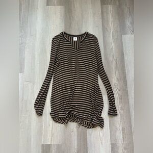 CAbi Striped Long Sleeve Tunic Top